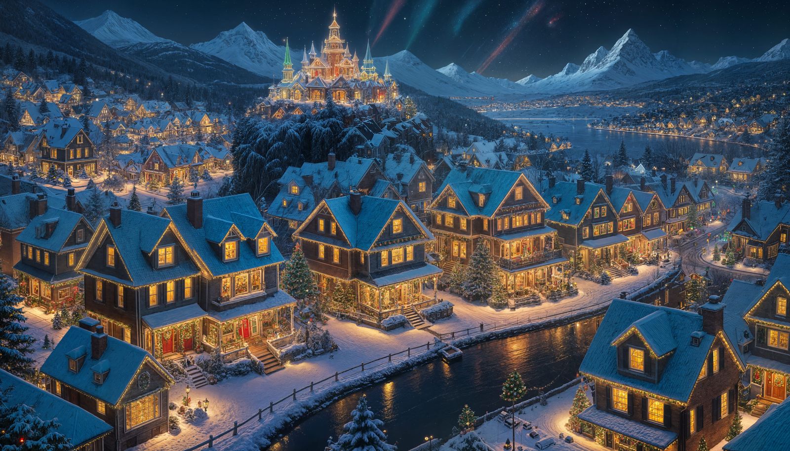 Vibrant Winter Wonderland in Nordic Style