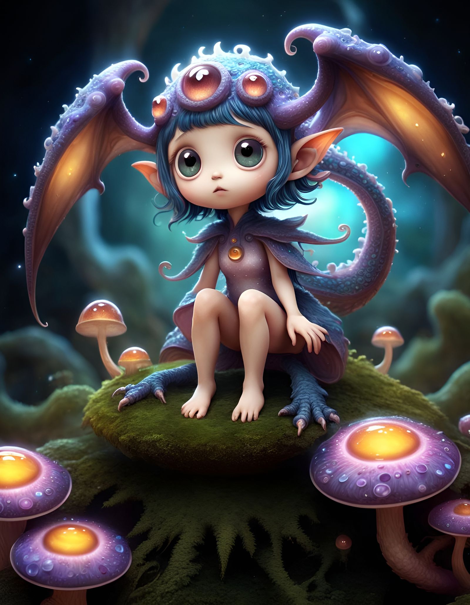 Eldritch Fairy: A Cartoon Anime in Pop Surrealism