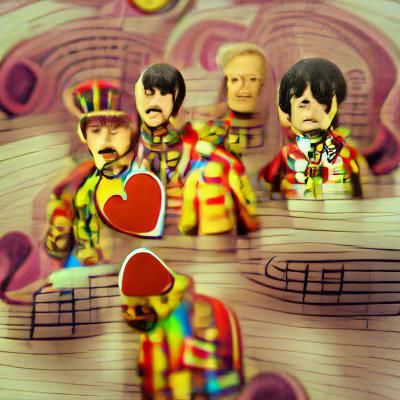 Psychedelic Landscape with Rolling Hills and Clouds