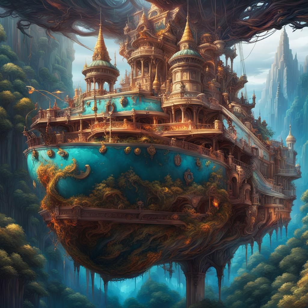 Epic Cinematic Ships in Hyperrealistic Digital Painting