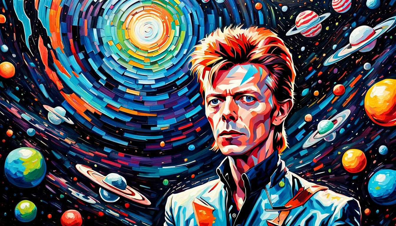 David Bowie Haunts a Space Station: Neo-Impressionism