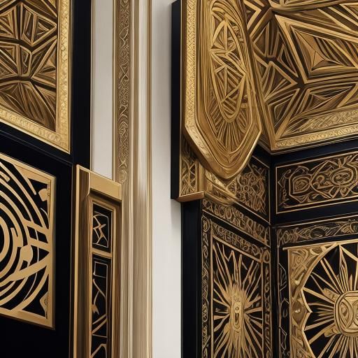 Art Deco Mouse Linen Closet with Luxury Decor