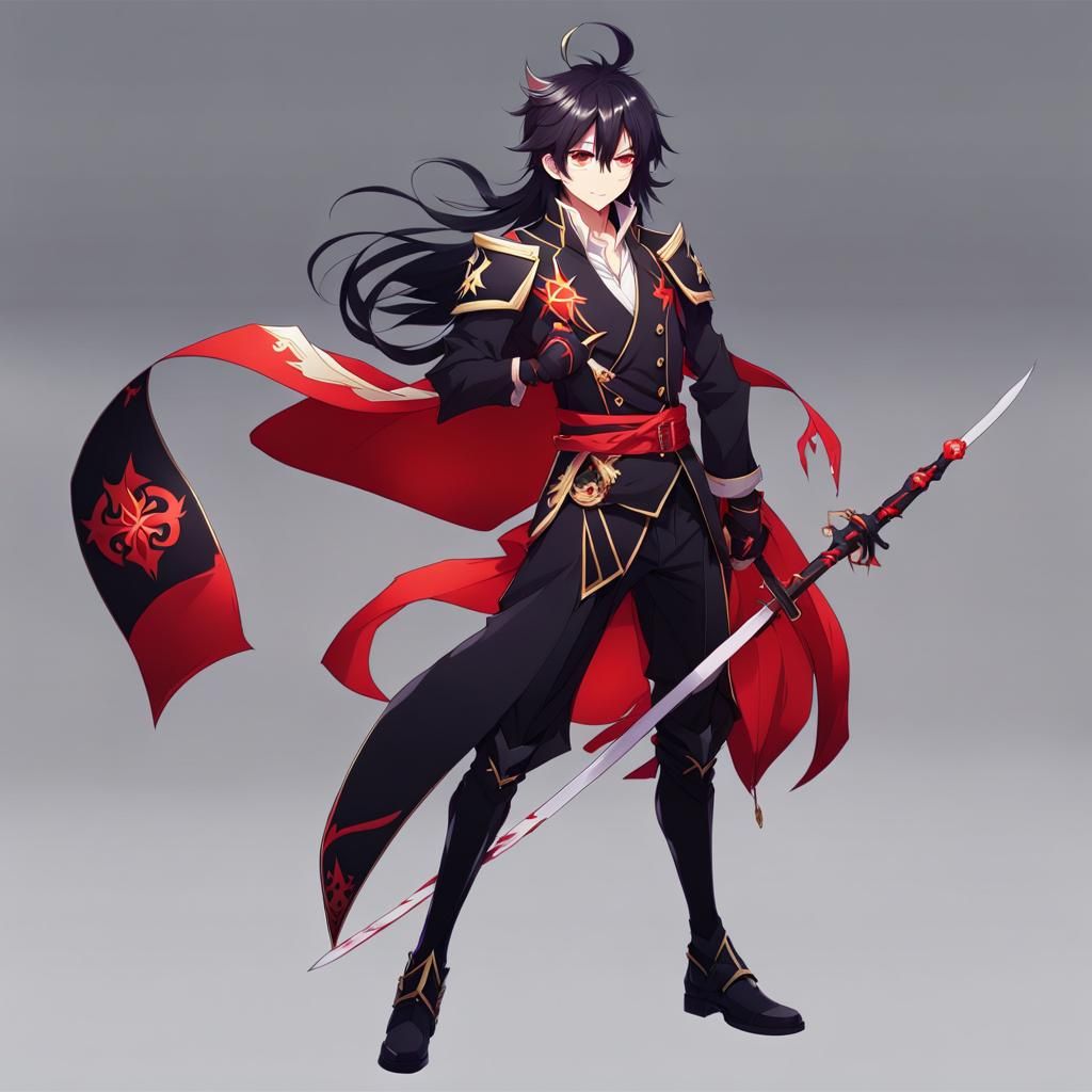 Genshin Impact Style Boy Character Design