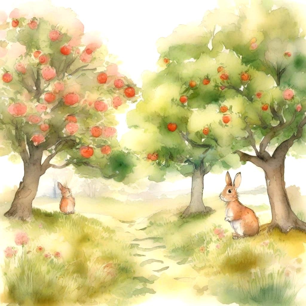 Whimsical Spring, Summer, Fall, and Winter Trees in Stylized...