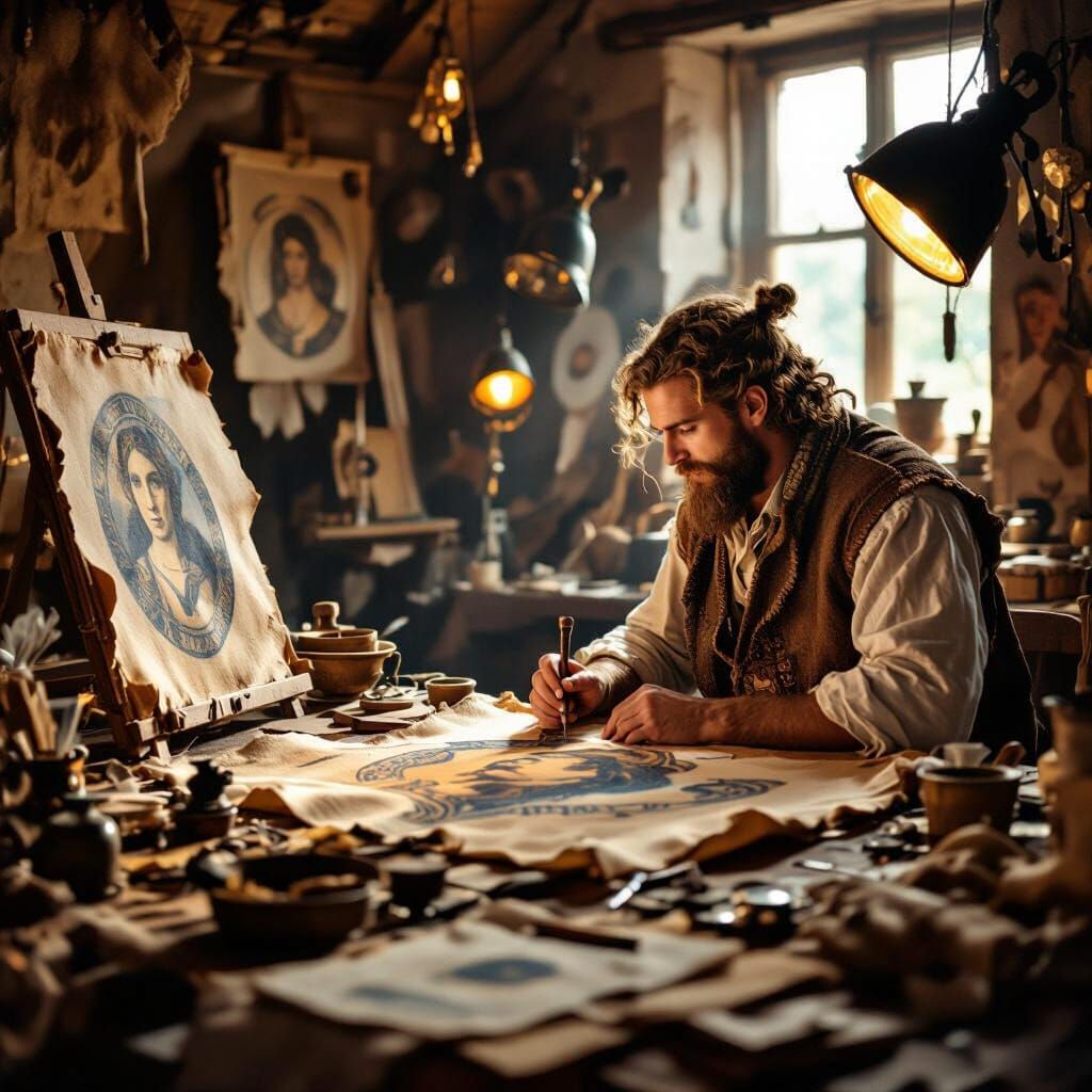 Celtic Artisans in Ancient Photography Studio