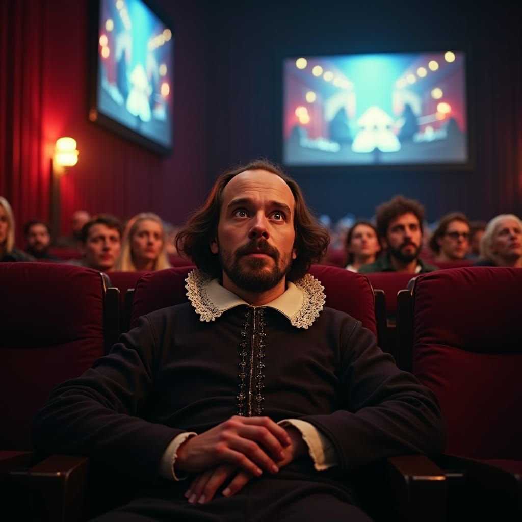 Shakespeare Watches a Movie in Awe