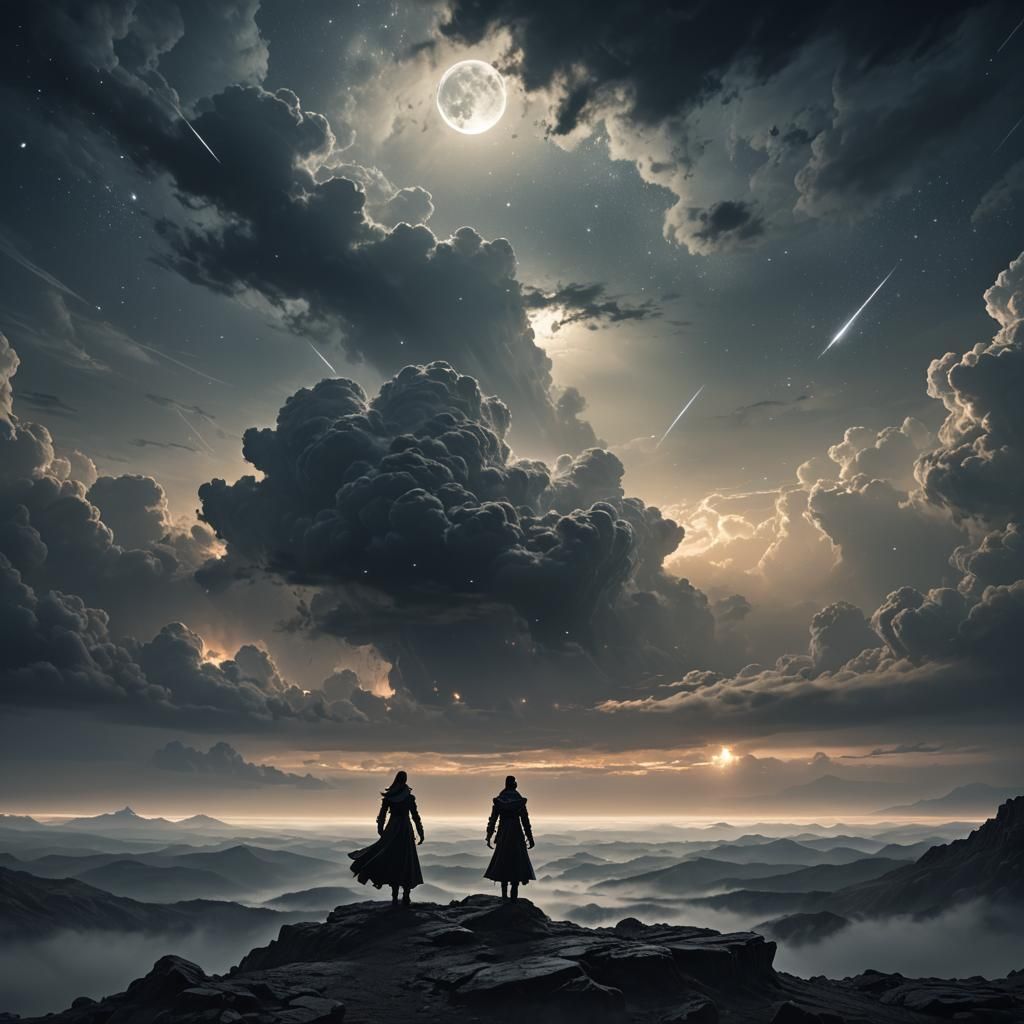 Dark Fantasy Stars in Deep Space, Hyperdetailed