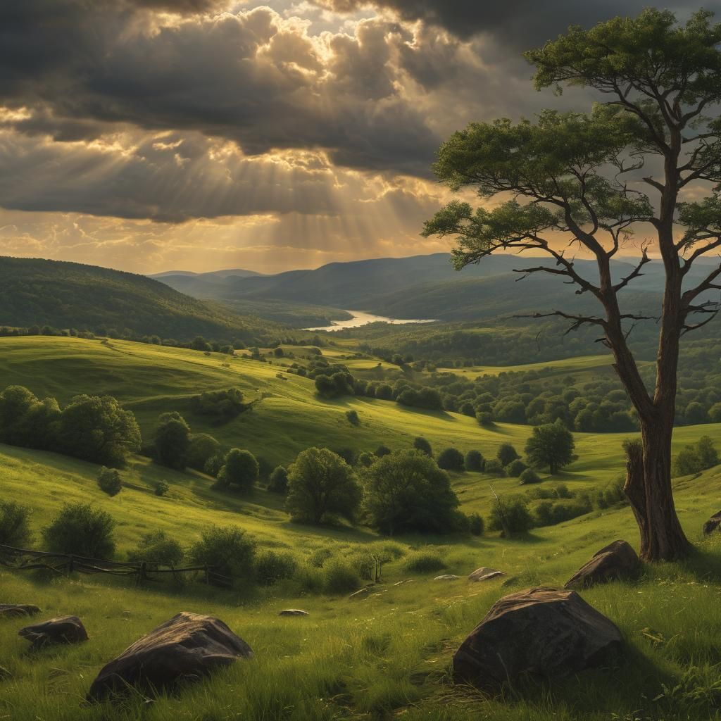 Dramatic Landscape Photography of Rolling Hills