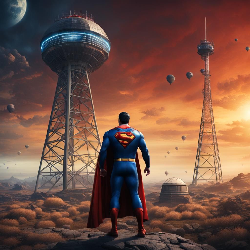 Art Bell as Superman: Detailed Matte Painting