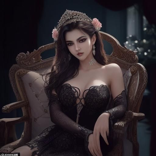 Visually Striking Portrait of Beauty and Allure