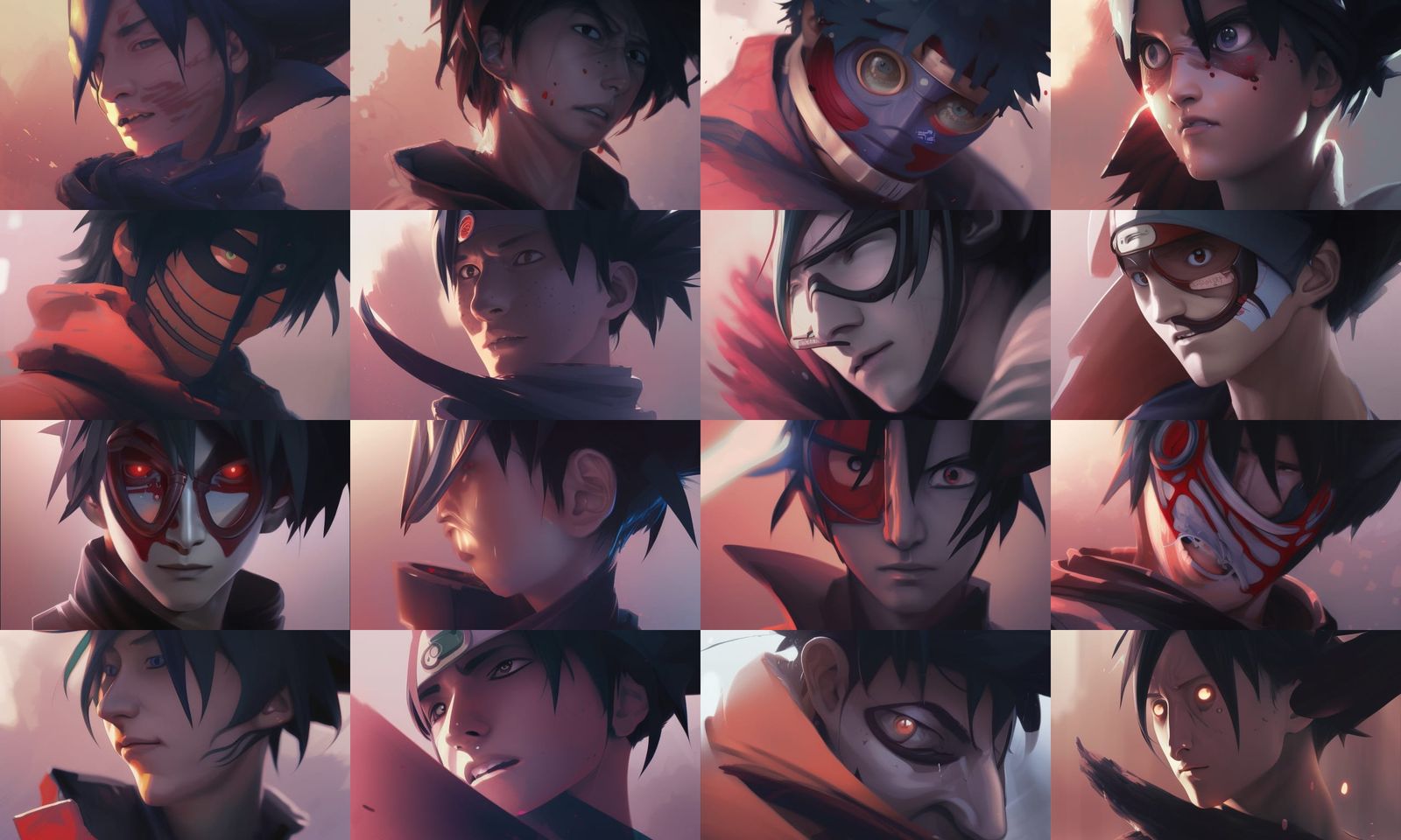 Obito Uchiha Portrait in Digital Art Style