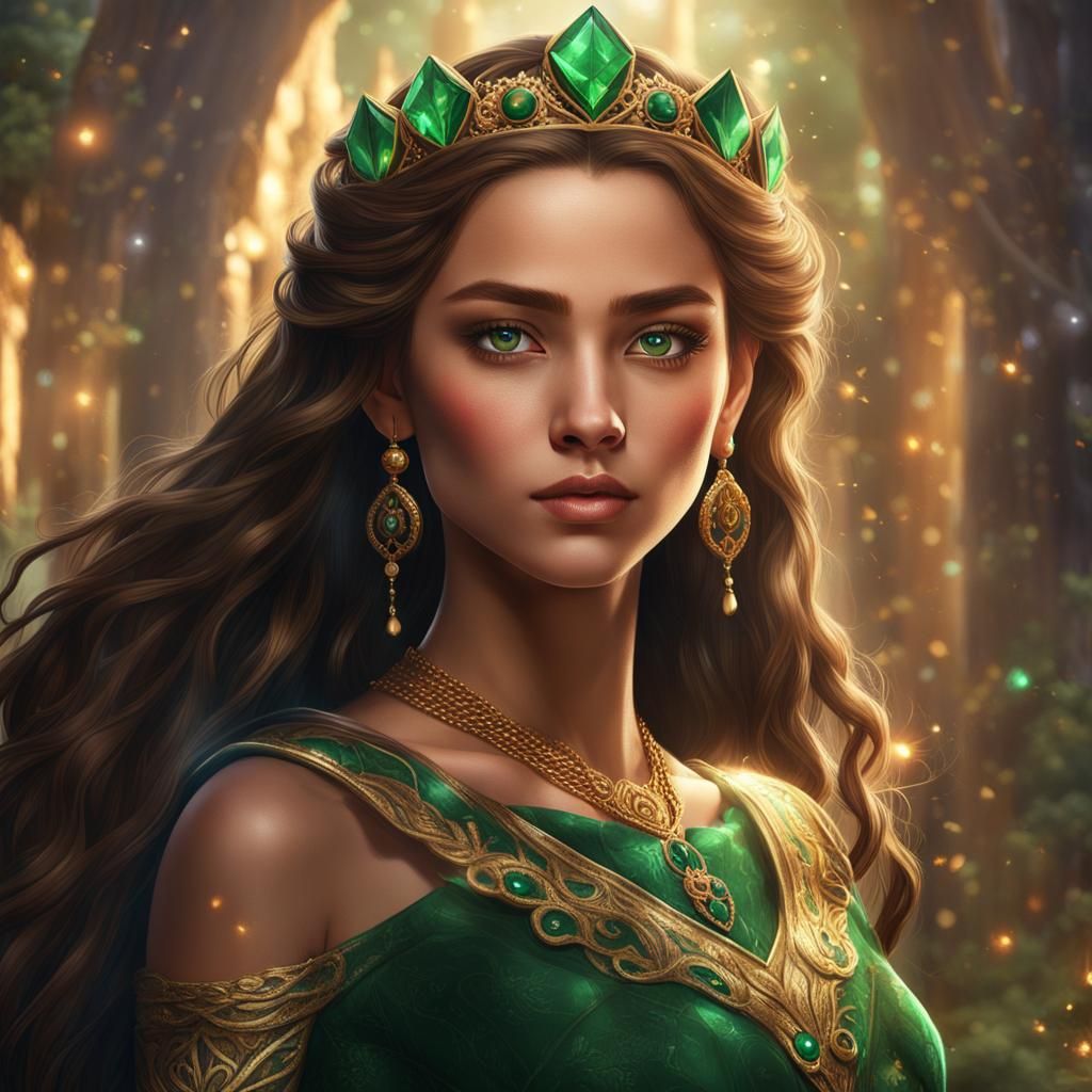 Fantasy Princess Portrait in Detailed Matte Painting