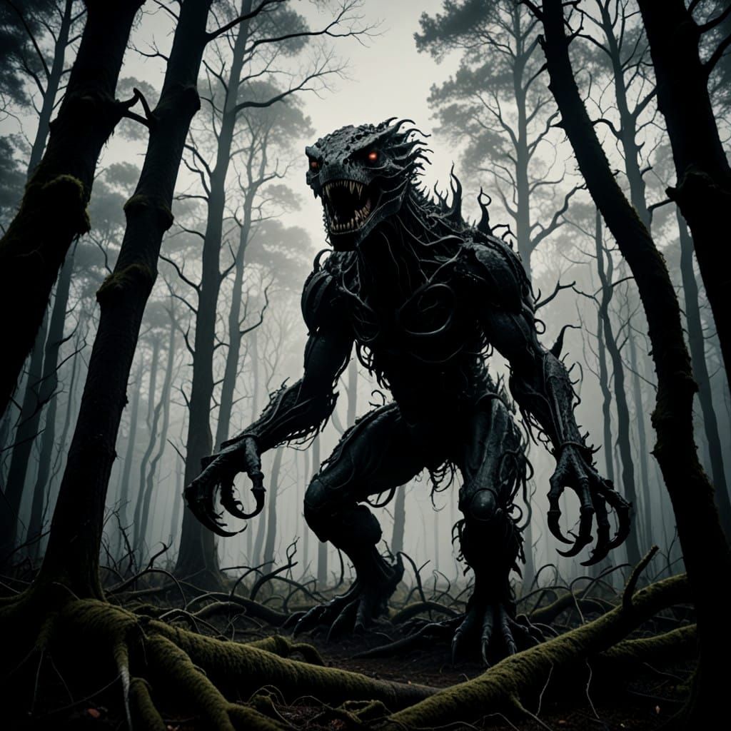 Pic. 1/3 - The "Root Raptor" or "Root Ambush Hunter" (Male) - A Predator from the Forest`s of "Tartaros" (Dark City)