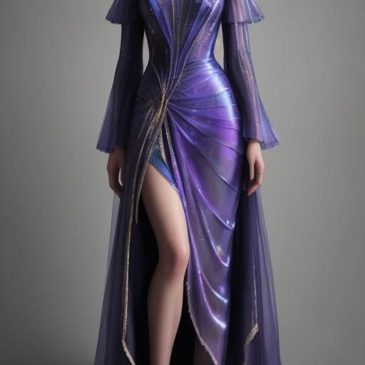 Labradorite met gala dress with blue labradorite with purple labradorite accents& ethereal vibes& magical vibes& witchy ...