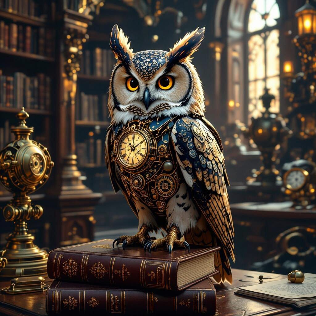 Steampunk owl