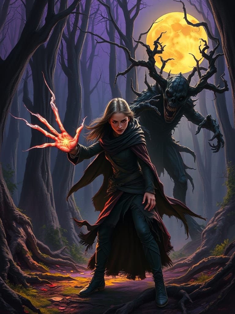 Dark Magic Battle in Forsaken Forest