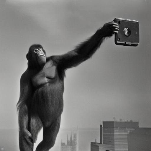 King Kong Selfie Atop Manhattan Skyscraper