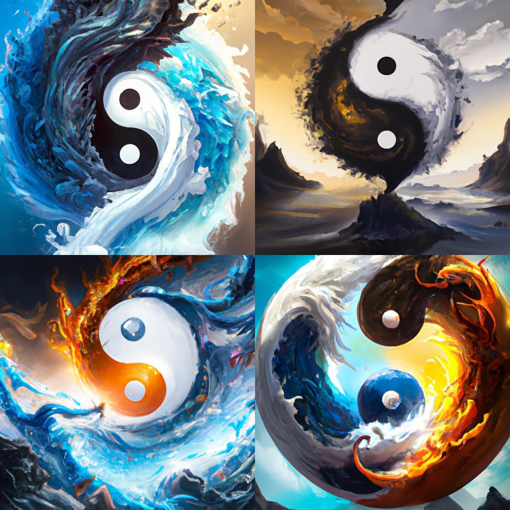 Yin and Yang Fantasy in Digital Matte Painting