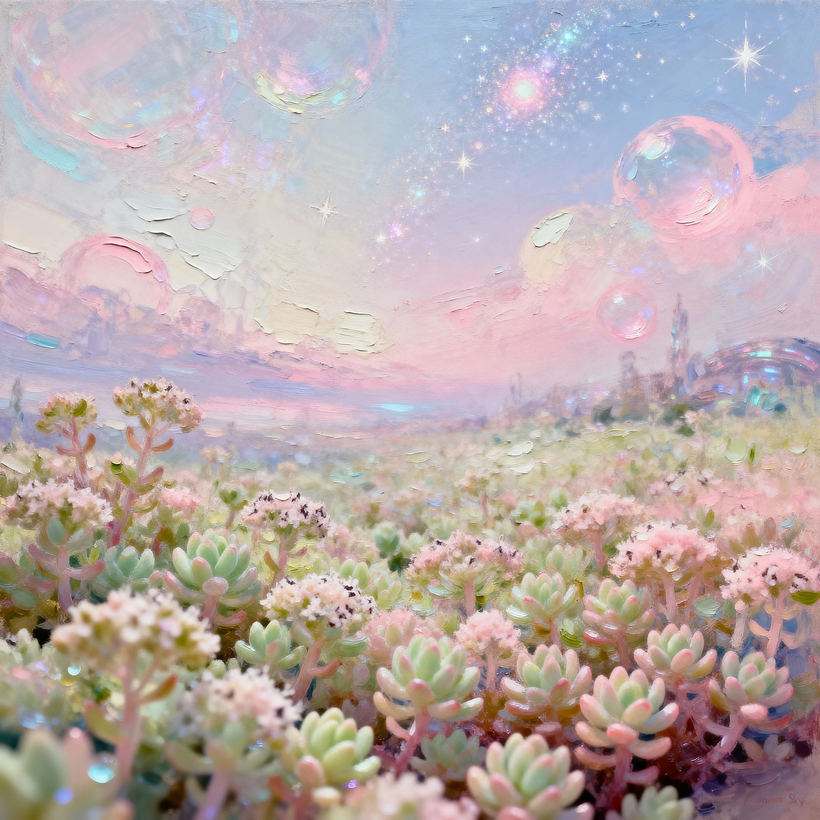 Dreamforge Style Sci-Fi Art with Starlit Whimsy