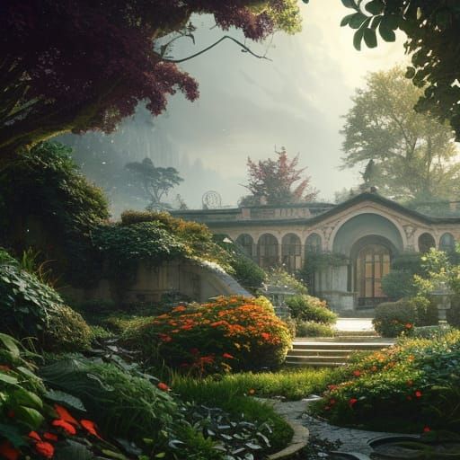 Hyperdetailed Gardens with Volumetric Lighting in Unreal Eng...