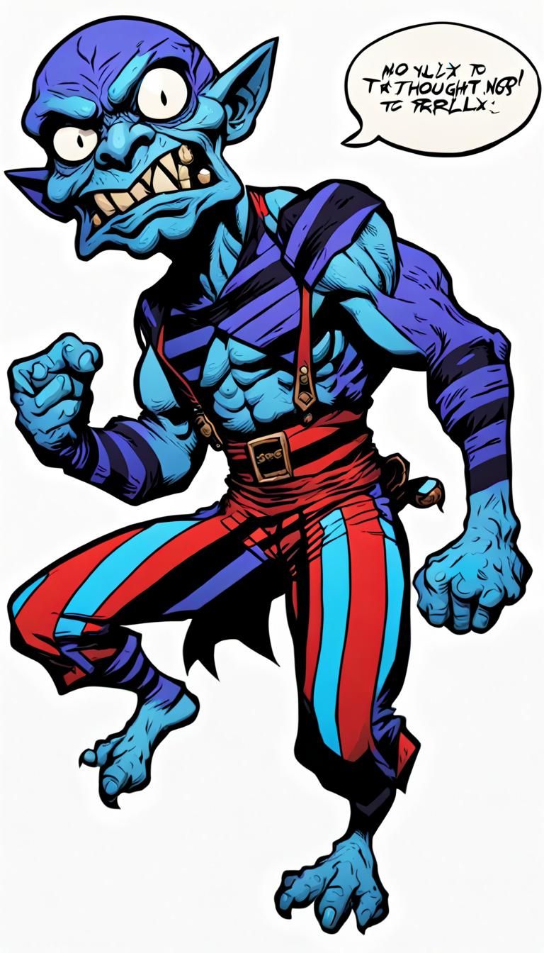 Purple Hobgoblin Hovering Over Tropical Sea