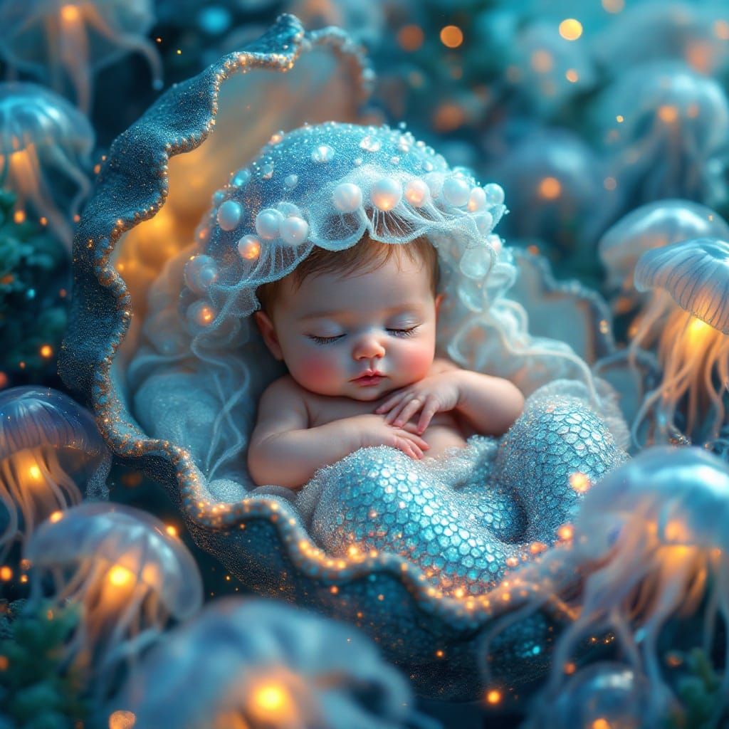 Cheeky little mermaid