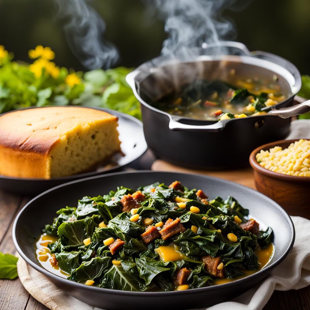 Collard Greens with Smoked Turkey, Divine Light