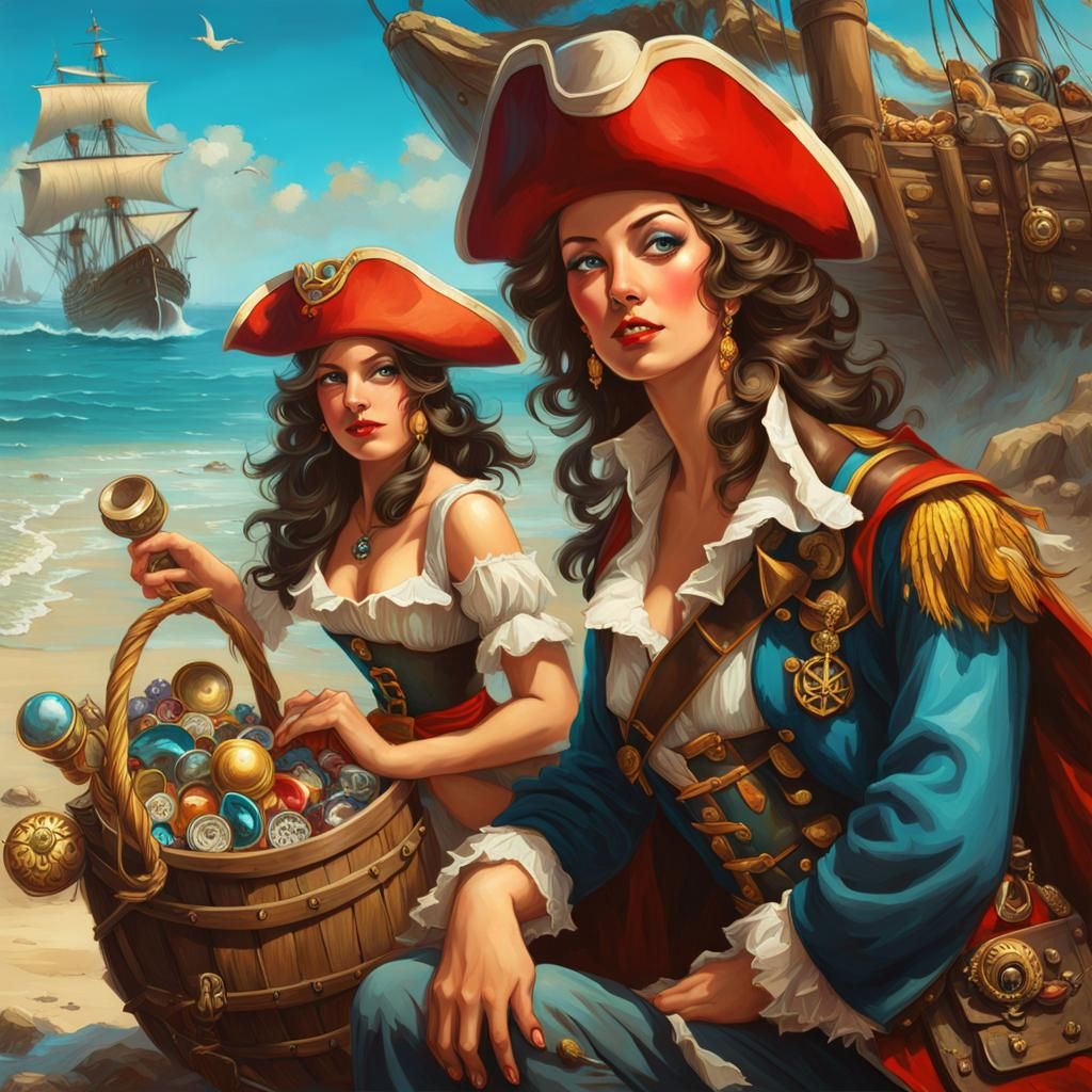 Whimsical Pirates Discover Shoreline Treasures