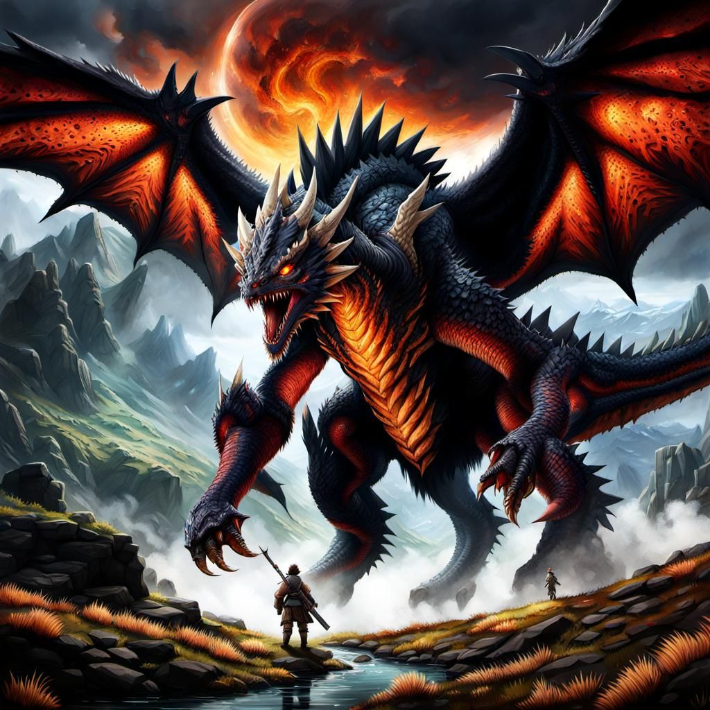 Bazelgeuse from Monster Hunter: Digital Matte Painting