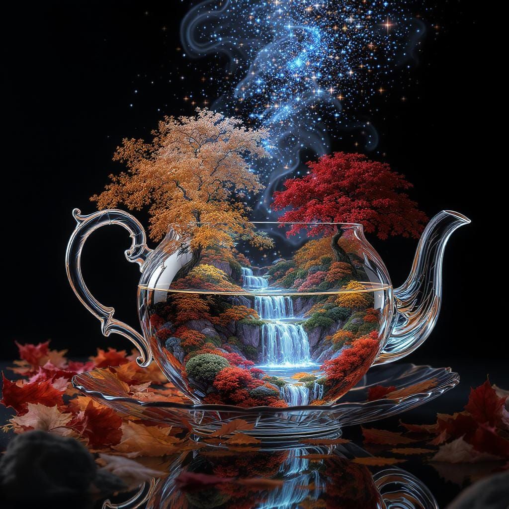 Teapot autumn world