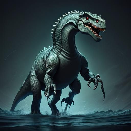 Ominous Dinosaur in Laminar Flow