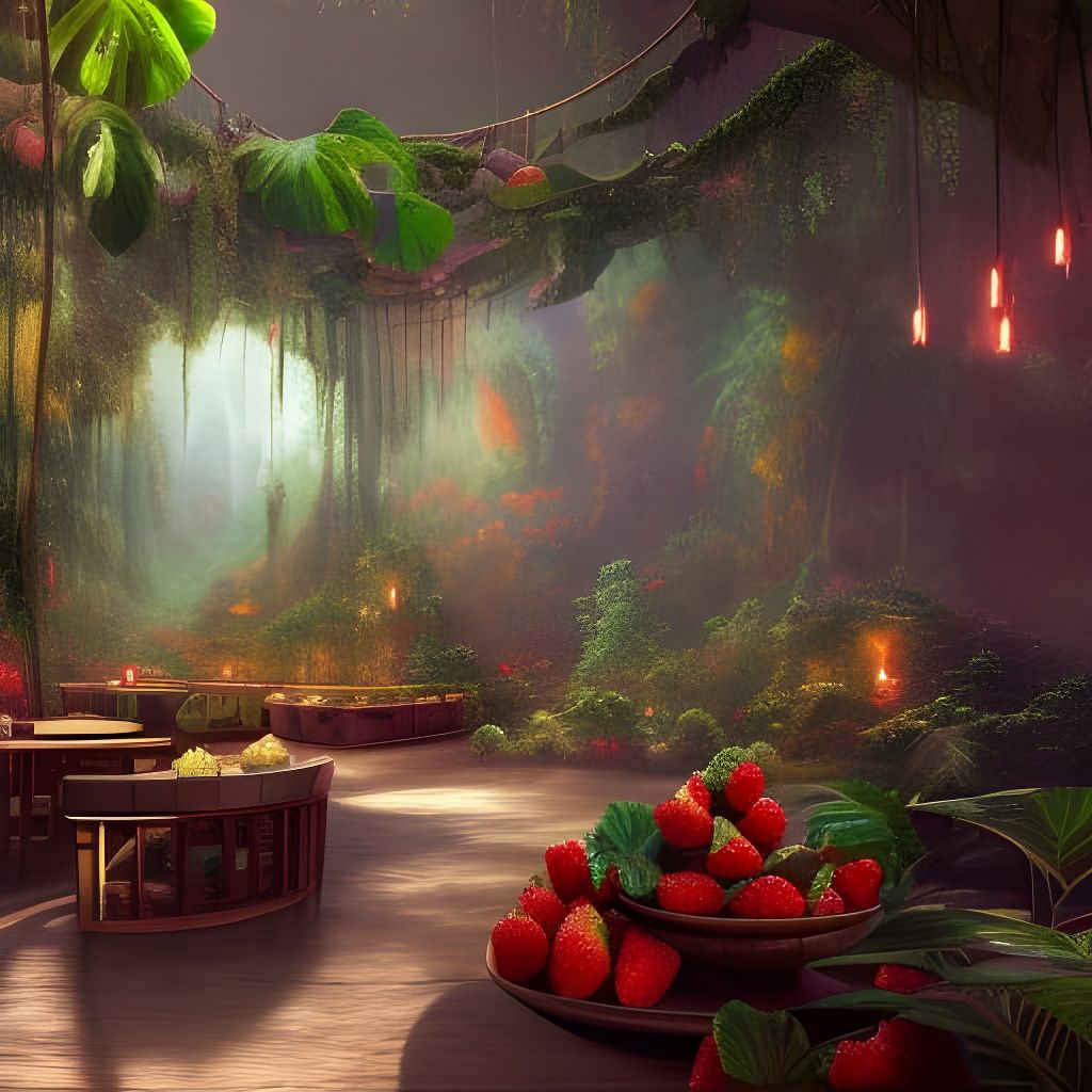 Hyperdetailed Jungle Coffee Shop in Unreal Engine 5