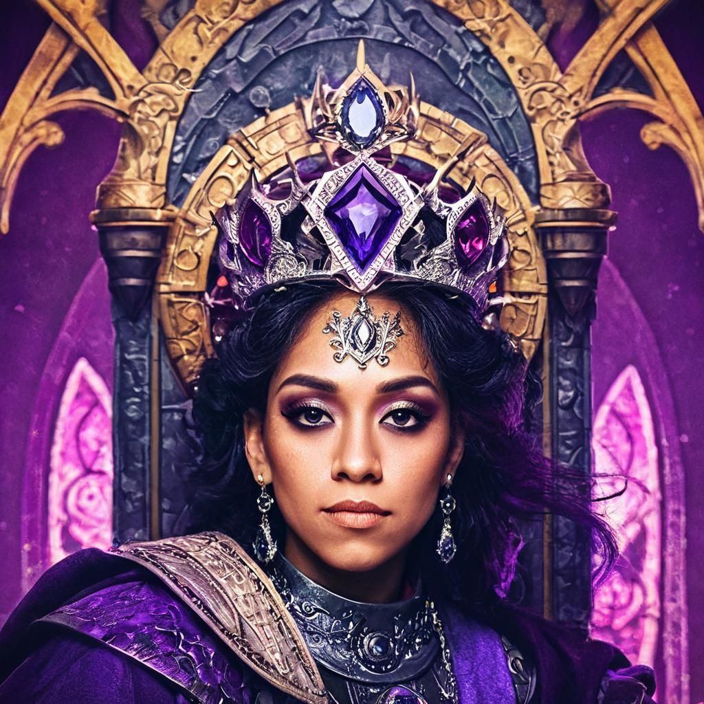 Dark Fantasy Royal on Throne with Dynamic Lighting