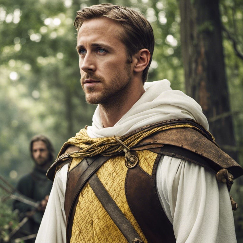 Archer in Forest with Scorpion Cape: Dark Fantasy Art