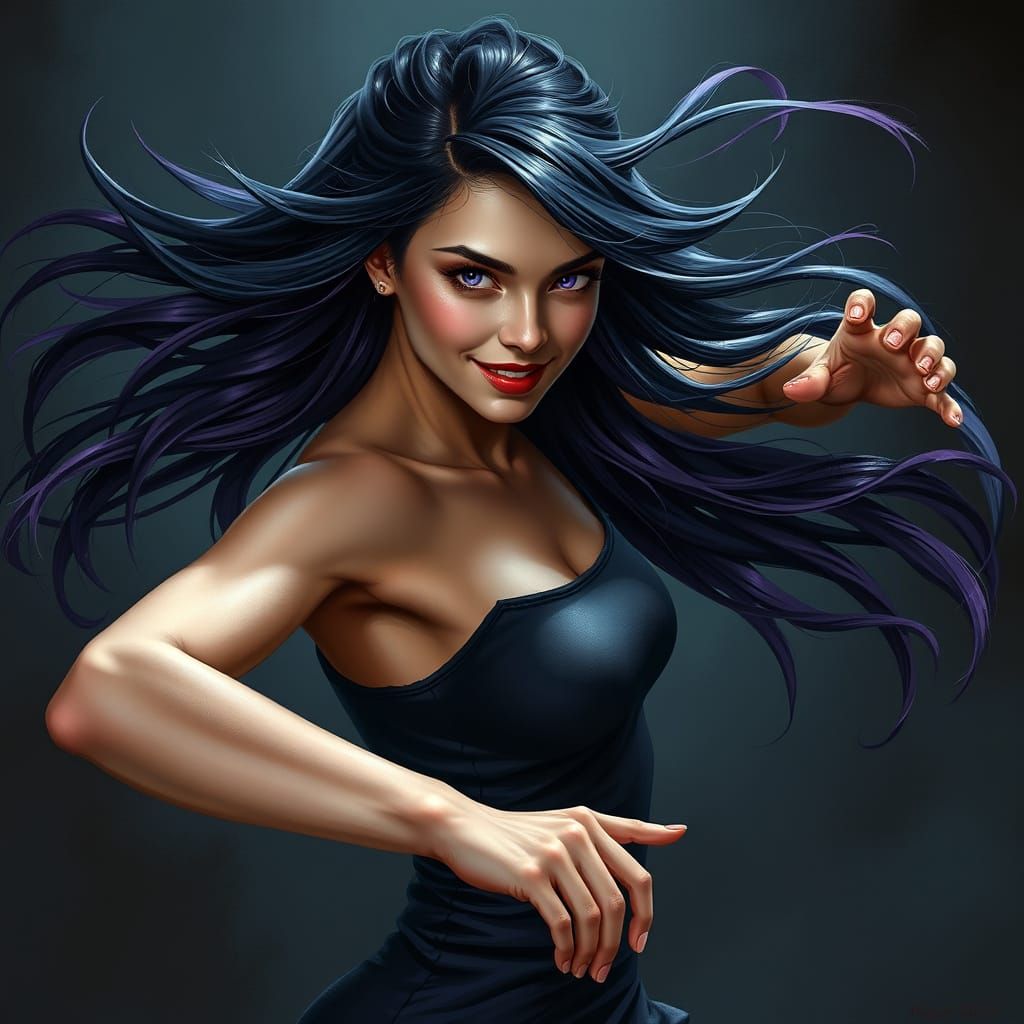 Ethereal Wing Chun Warrior in Dark, Moody Splendor