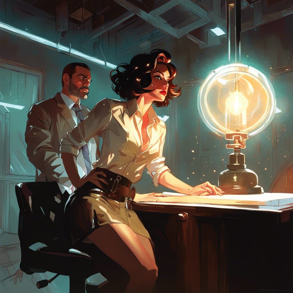 Angry Detective Interrogation in Hyper-Realistic Style