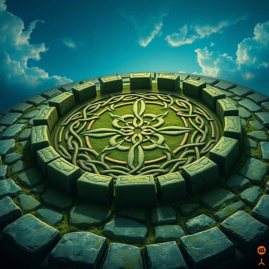 Detailed Celtic Stone Circle: Fantasy Concept Art