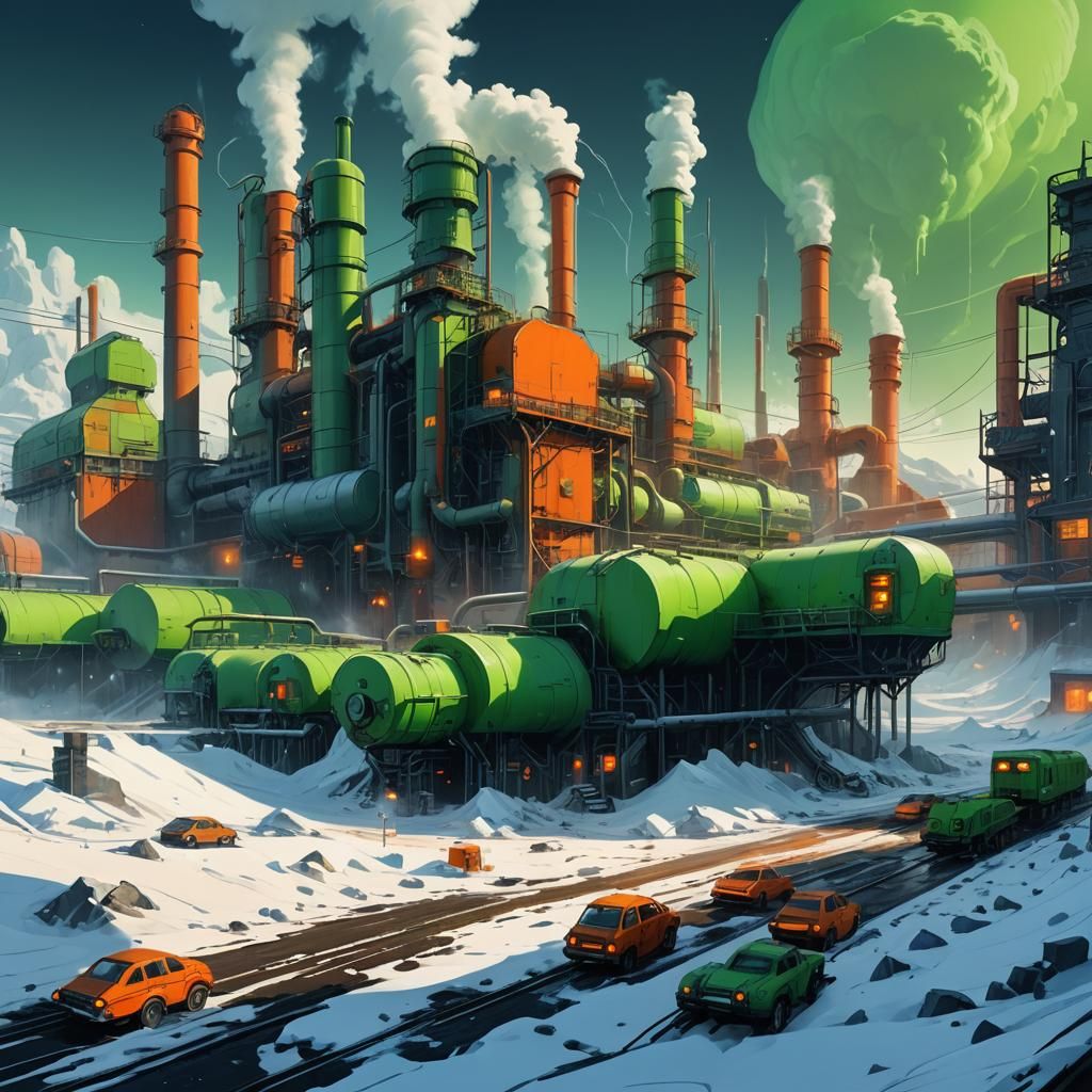 Dystopian Sci-Fi Mouse Factory in Toxic Future