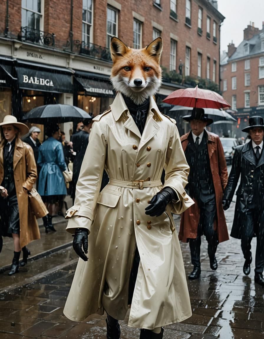 Mischievous Gentrified Fox in 18th Century Style