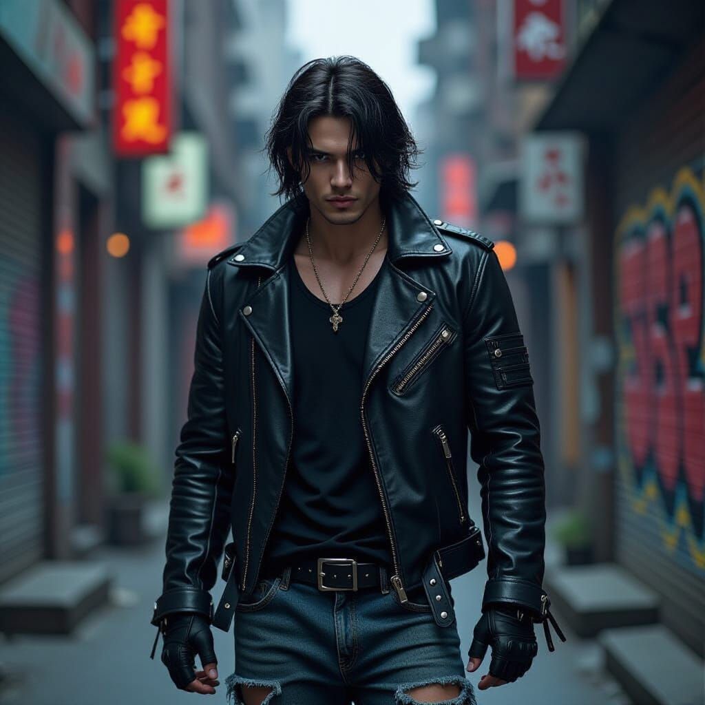 Fiendish Gang Member in Urban Landscape