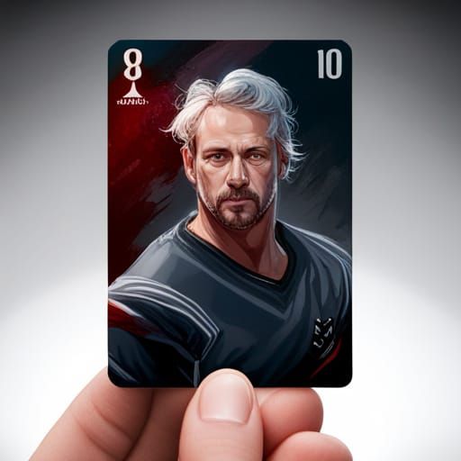 Fierce Hockey Player Trading Card Art