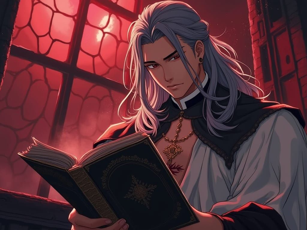 Anime Priest in Crimson Light Dungeon