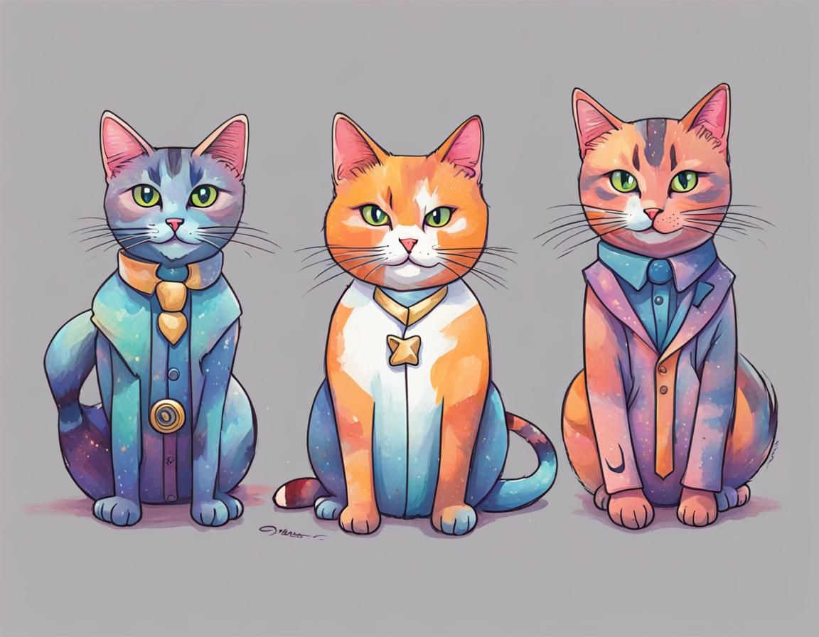 Cats in Suits: A Study in Contrasts