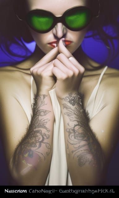 Neon Coven Dance in Oil Painting Style