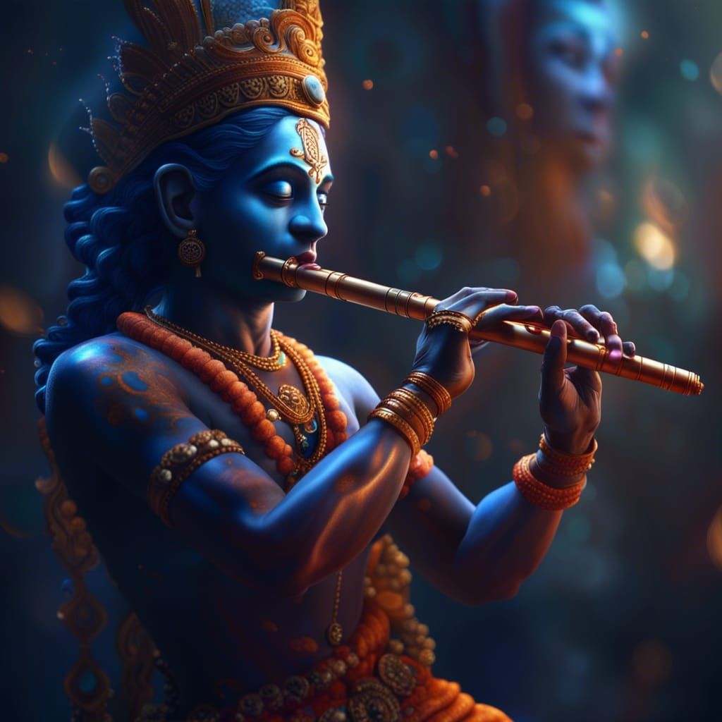 Krishna Plays His Flute