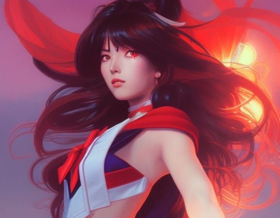 Sailor Mars Dark Fantasy Concept Art