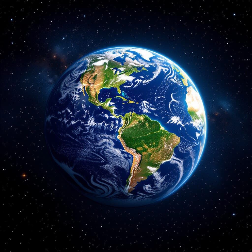 Earth from Space: City Lights and Stars