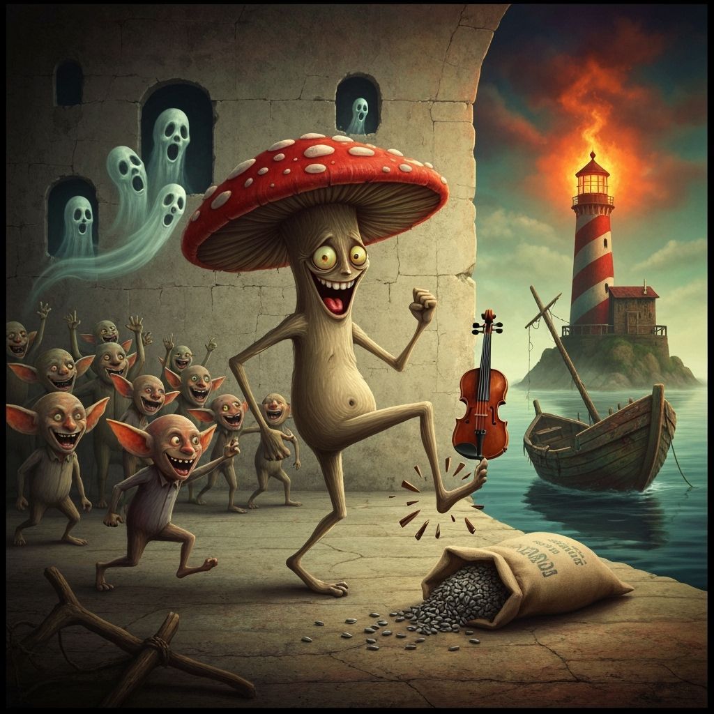 Mushroom Character Destroys Violin in Surreal Bosch-Burton S...