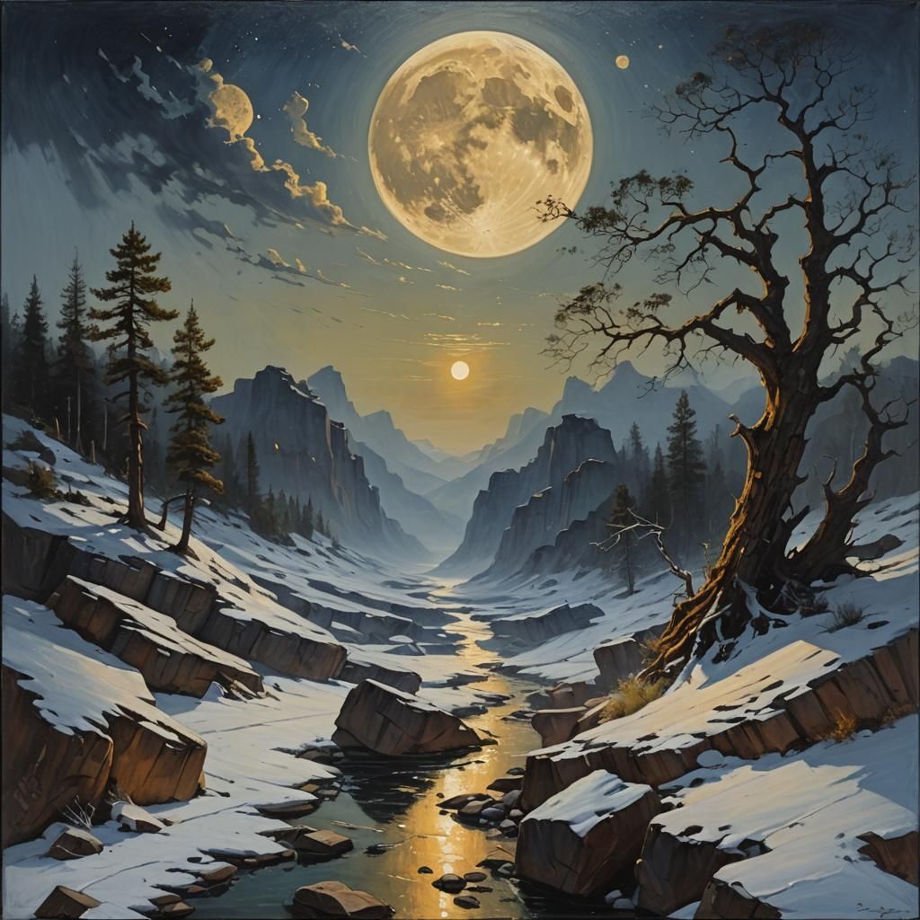 Surreal Landscape Oil Painting Inspired by James Gurney