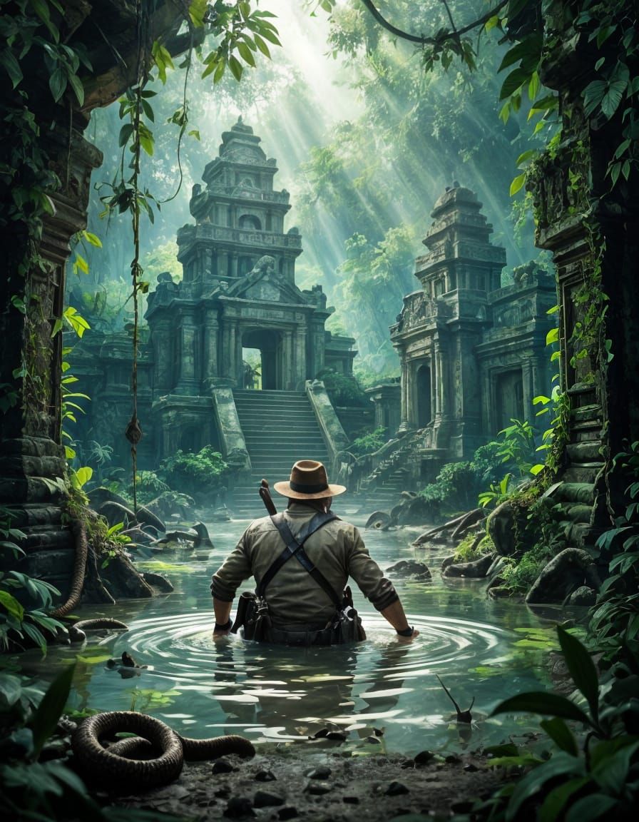 Adventurer Discovers Ruined Jungle City in Misty Swamp